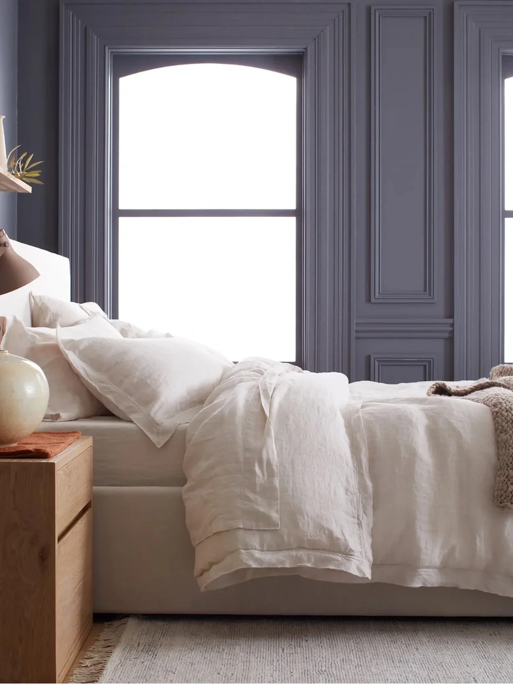QUINCE European Linen Double Flange Duvet Cover Full/Queen Sand 8916